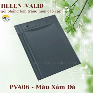 Ngói phẳng lõm tráng men PVA06 là một trong những mẫu nổi bật thuộc dòng sản phẩm VALID cao cấp của thương hiệu HELEN. Sở hữu gam màu xám đá trung tính đầy tinh tế, kết hợp cùng thiết kế phẳng lõm hiện đại, PVA06 là lựa chọn lý tưởng cho những công trình hướng đến phong cách tối giản, thanh lịch nhưng vẫn đầy sức hút.