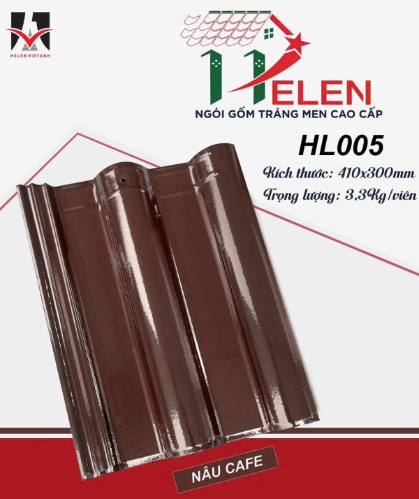 Mái nhật sử dụng ngói HELEN HL05 màu nâu - Ảnh 4