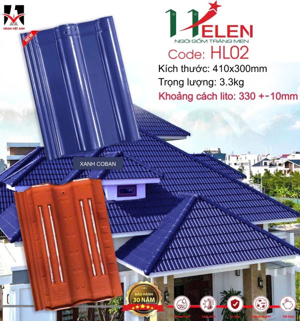 Mái nhật lợp ngói HELEN màu coban HL02 - Ảnh 5
