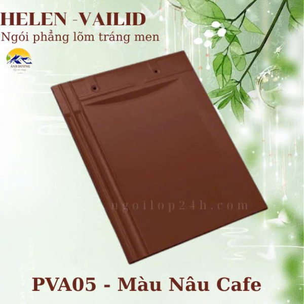 Màu nâu là tông màu quen thuộc trong kiến trúc mái ngói Việt Nam, gợi lên cảm giác ấm áp, vững chãi và gần gũi với thiên nhiên. Khi kết hợp cùng thiết kế phẳng lõm hiện đại và công nghệ tráng men gốm sứ tiên tiến, ngói phẳng HELEN PVA05 vừa mang tính thẩm mỹ cao vừa đảm bảo chất lượng vượt trội, đáp ứng yêu cầu khắt khe của những công trình cao cấp.