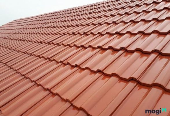 Công trình chọn ngói lợp nhà tráng men màu đỏ