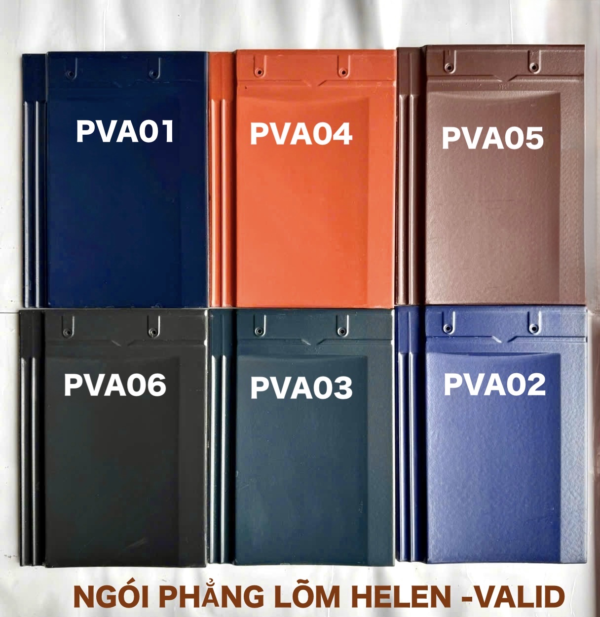 Ngói phẳng tráng men Helen, màu sắc đa dạng, bền đẹp