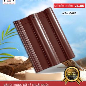Ngói tráng men HELEN VALID VA.05 - Nâu Cafe