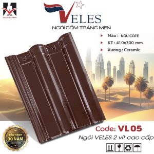 NGÓI TRÁNG MEN VELES VL.05 MÀU NÂU SOCOLA – VẺ ĐẸP SANG TRỌNG, ẤM ÁP CHO MỌI CÔNG TRÌNH