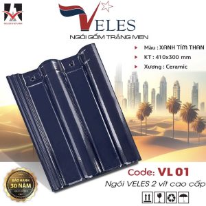 NGÓI TRÁNG MEN VELES MÀU TÍM THAN VL01 (XANH ĐEN) – ĐẲNG CẤP HIỆN ĐẠI, KHẲNG ĐỊNH GU THẨM MỸ